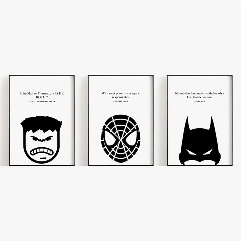 Superheroes - 3 Set - Pompom Prints