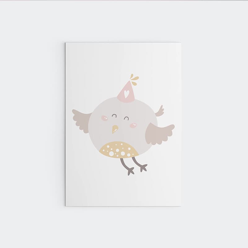 Unicorn Flowers - Bird - Pompom Prints