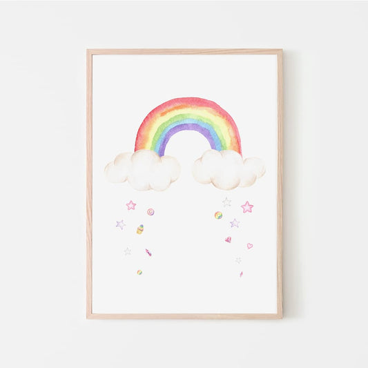 Unicorn Rainbow Cloud - Pompom Prints