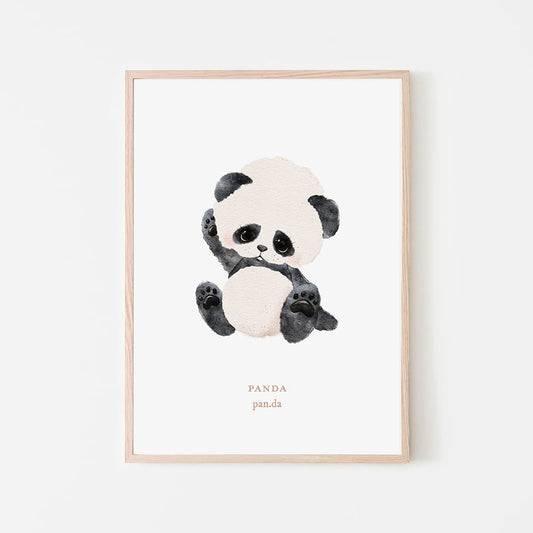 Watercolour Animals - Panda - Pompom Prints