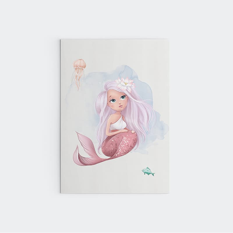 Watercolour Mermaids - Liliana - Pompom Prints