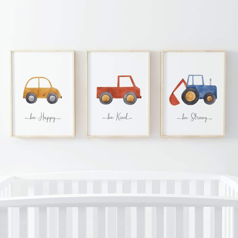 Watercolour Vehicles - 3 Set | Free UK Shipping