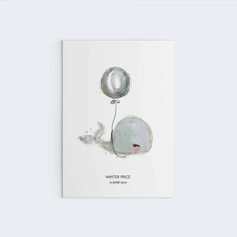 Whales - Peronalised Clio - Pompom Prints