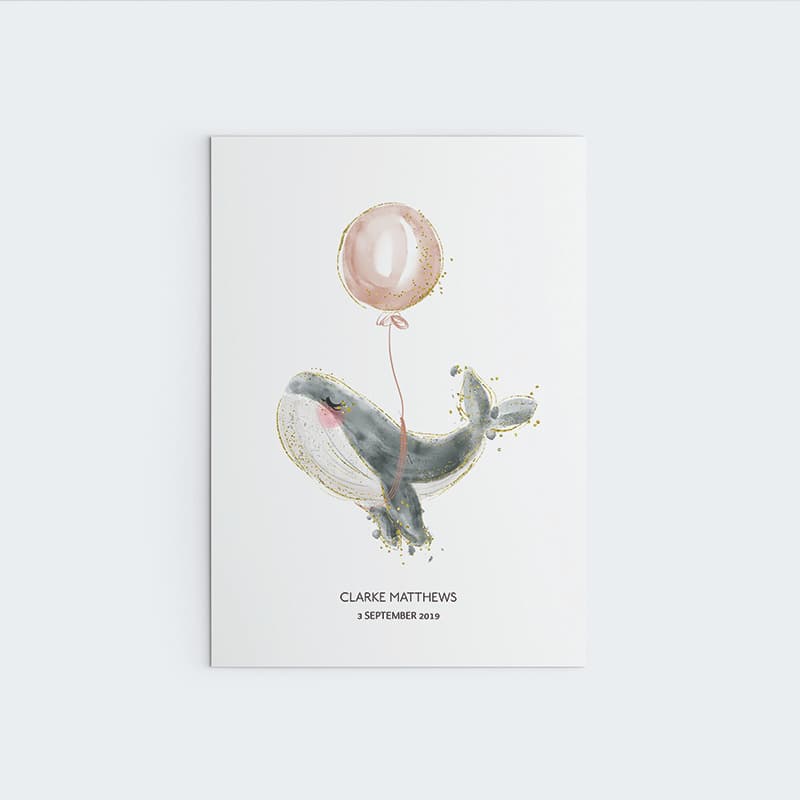 Whales - Peronalised Ollie - Pompom Prints
