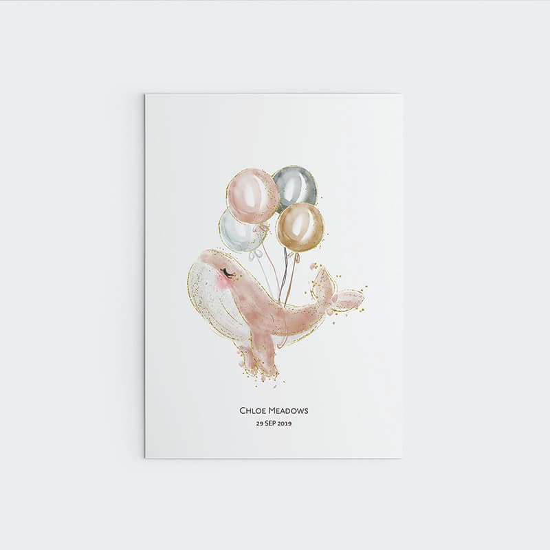 Whales - Peronalised Sadie - Pompom Prints